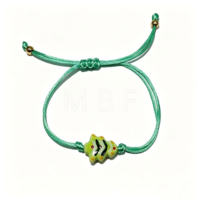 Handmade Porcelain Bead Braided Bead Bracelets WG68C1A-01-1