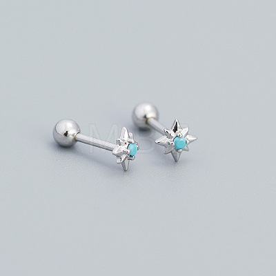 Star 925 Sterling Silver Pave Cubic Zirconia Cartilage Earrings FS-WG250FB-09-1