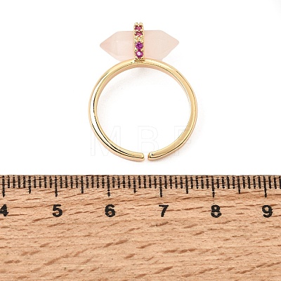 Natural Rose Quartz Cuff Rings GG-CBA0B5A-03G-04-1