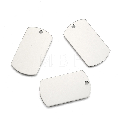 201 Stainless Steel Rectangle Stamping Blank Tag Pendants X-STAS-S031-03-1