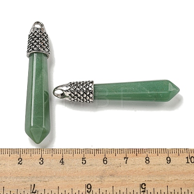 Natural Green Aventurine Pointed Big Pendants G-F766-02AS-10-1