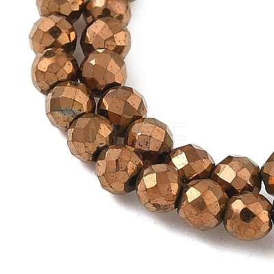 Electroplate Synthetic Magnetic Hematite Beads Strands G-A263-B01-02E-1