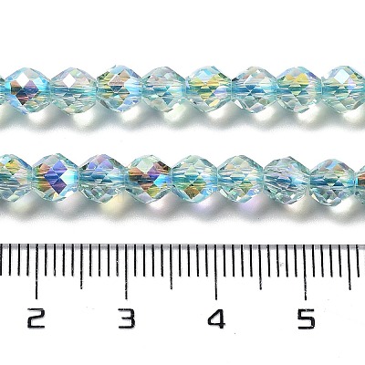 Electroplate Glass Beads Strands GLAA-A014-02J-1