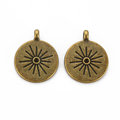 Tibetan Style Alloy Pendant Rhinestone Settings TIBEP-N010-001AB-RS-1