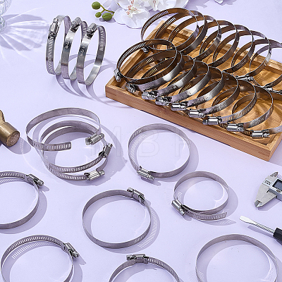 304 Stainless Steel Adjustable Worm Gear Hose Clamps STAS-GO0001-38A-1