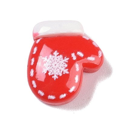 Opaque Christmas Theme Resin Cabochons RESI-H162-06A-1