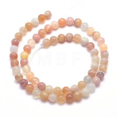 Natural Botswana Agate Beads Strands G-K224-04-6mm-1