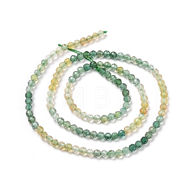 Synthetic Green Yellow Quartz Beads Strands G-C009-A11-1