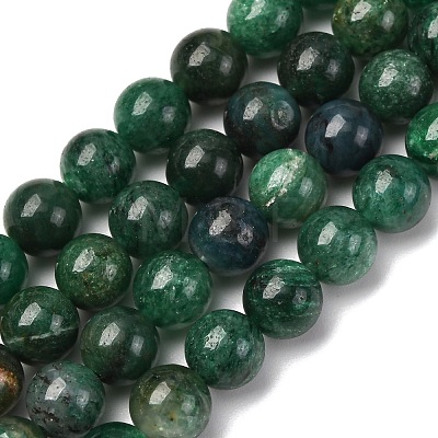 Natural Fuchsite Beads Strands G-D470-12B-1-1