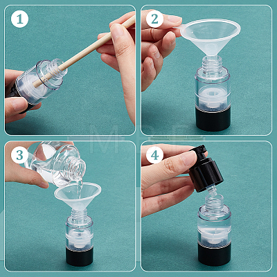 Empty Portable Plastic Airless Pump Bottles LS-MRMJ-WH0075-67A-1