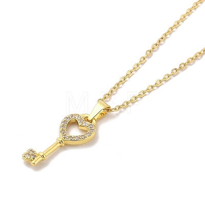 304 Stainless Steel Pendant Necklaces NJEW-U002-15G-02-1