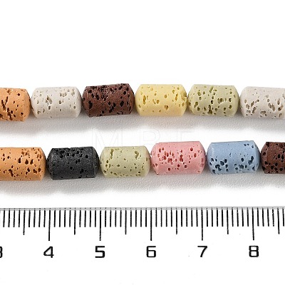 Synthetic Lava Rock Dyed Beads Strands G-H311-04-07-1