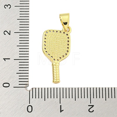 Rack Plating Brass Micro Pave Clear Cubic Zirconia Pendants KK-U021-08G-1