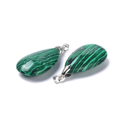 Synthetic Malachite Pendants G-D084-01P-A02-1