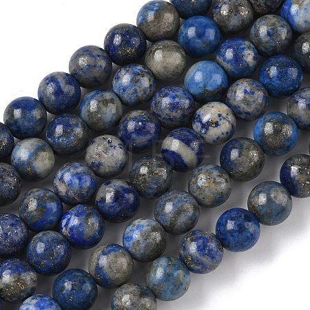 Natural Lapis Lazuli Beads Strands G-A163-07-8mm-1