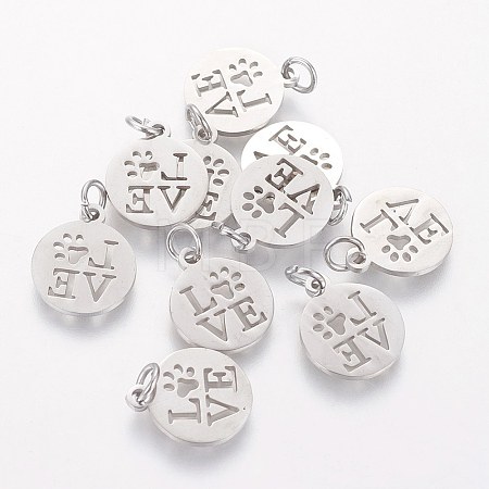 Non-Tarnish 304 Stainless Steel Pendants LS-STAS-Q201-T450S-1
