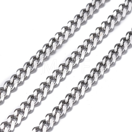 Tarnish Resistant 3.28 Feet 304 Stainless Steel Twisted Chains X-CHS-K010-02P-1