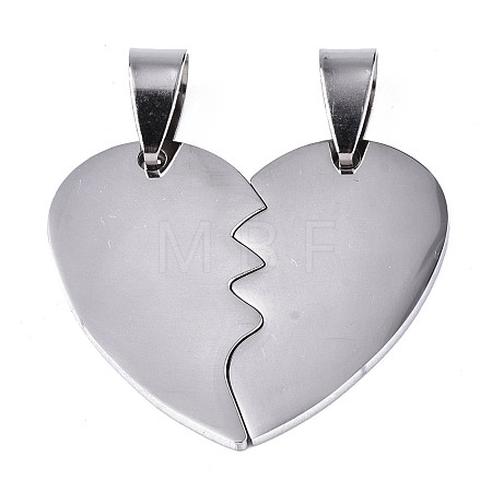 Tarnish Resistant 304 Stainless Steel Split Pendants X-STAS-R094-10-1