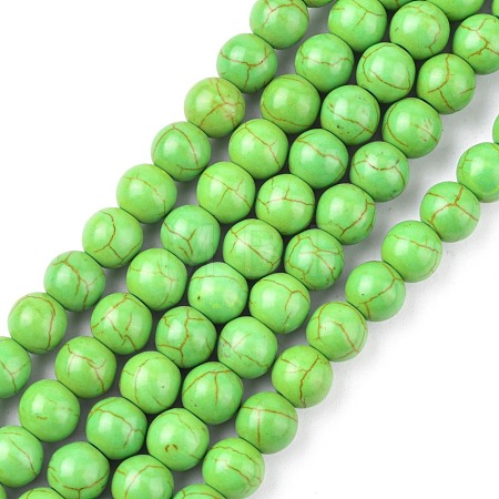 Synthetic Turquoise Beads Strands X-TURQ-G106-8mm-02B-1