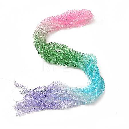 Transparent Glass Bead Strands GLAA-H023-02G-1