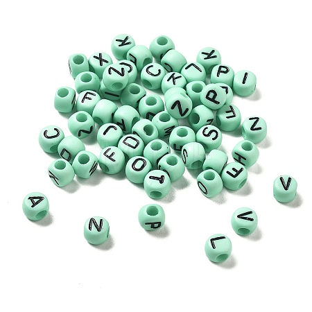 Opaque Acrylic Beads OACR-R005-02J-1