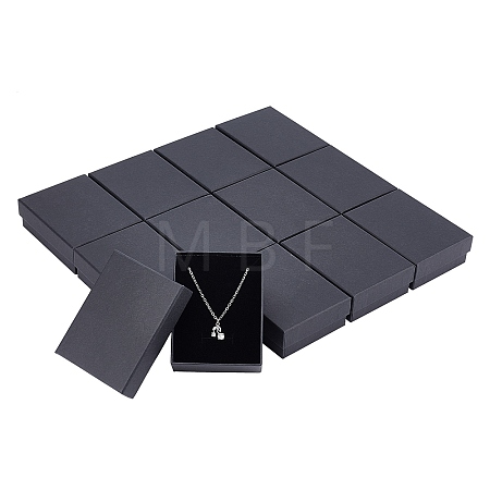 Kraft Cotton Filled Cardboard Paper Jewelry Set Boxes CBOX-R036-11B-1