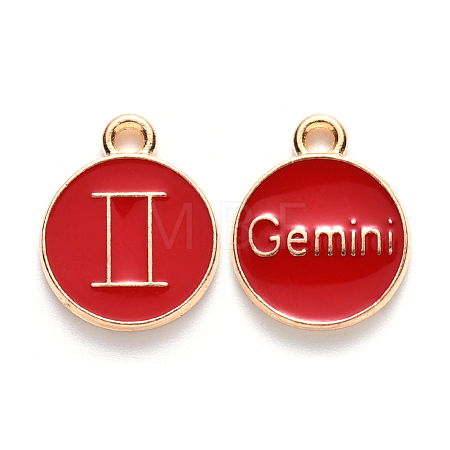 Alloy Enamel Pendants X-ENAM-S124-01B-07I-1
