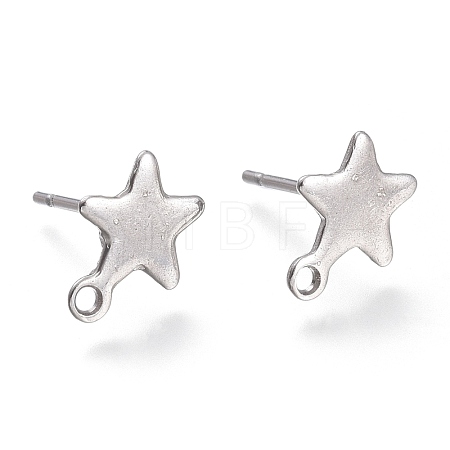 Non-Tarnish 304 Stainless Steel Stud Earring Findings STAS-K212-05P-1