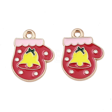 Christmas Alloy Enamel Pendants FIND-I067-02KCG-09-1