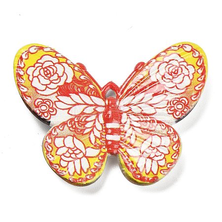 Printed Opaque Acrylic Beads MACR-R004-02D-1
