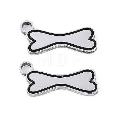 304 Stainless Steel with Enamel Pendants STAS-T073-25P-1