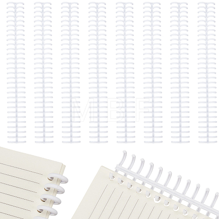 Plastic Loose Leaf Book Binder Hinged Rings AJEW-WH20098-137B-03-1