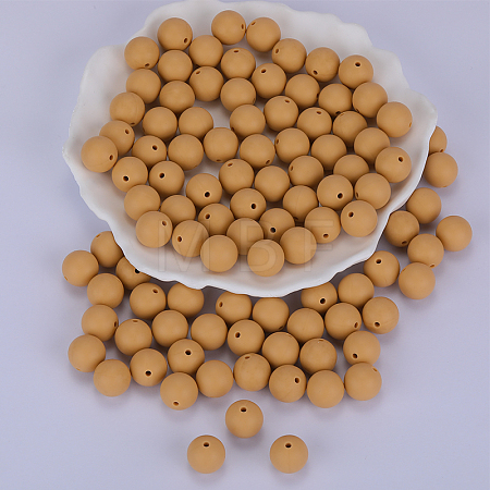 Round Silicone Focal Beads SI-JX0046A-115-1