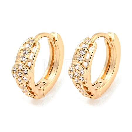 Brass Micro Pave Cubic Zirconia Hoop Earrings EJEW-A107-04B-KCG-1
