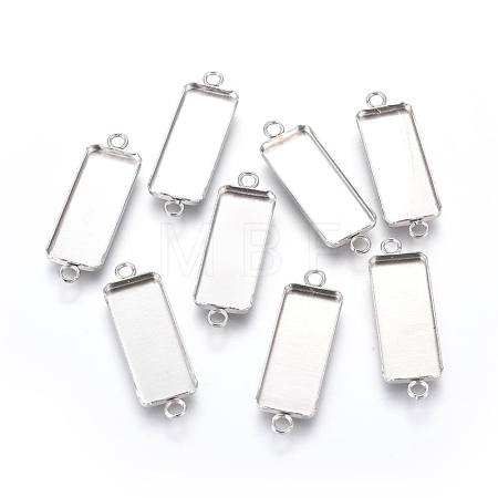 Non-Tarnish 304 Stainless Steel Cabochon Connector Settings STAS-F222-032-1