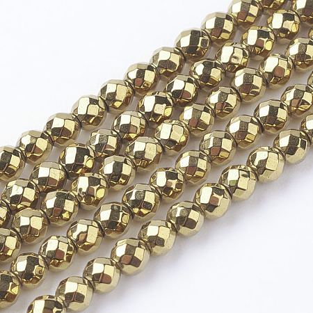 Non-Magnetic Synthetic Hematite Beads Strands G-G092-3mm-1-1