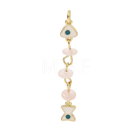 Ocean Natural Rose Quartz Chip Pendants GG-CBA3401-02G-05-1