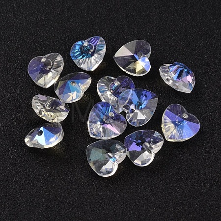 Romantic Valentines Ideas Glass Charms X-G030V10mm-01-1