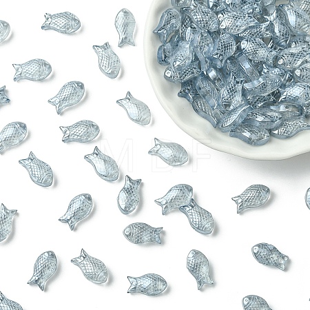 100Pcs Electroplate Transparent Glass Beads EGLA-YW0005-28C-1