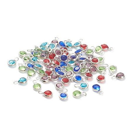 Faceted Glass Charms KK-F826-05P-1