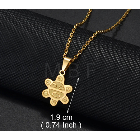 304 Stainless Steel Puerto Rico Pendant Necklaces FS-WG40BBD-04-1