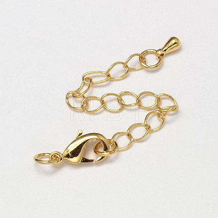 PVD Vacuum Plating Brass Chain Extender KK-I598-16G-RS-1