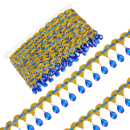 Polyester Tassel Lace Ribbon OCOR-WH0079-75H-1