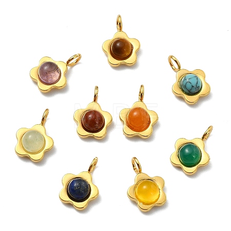 Natural & Synthetic Mixed Stone Pendants PALLOY-JF05812-01-1