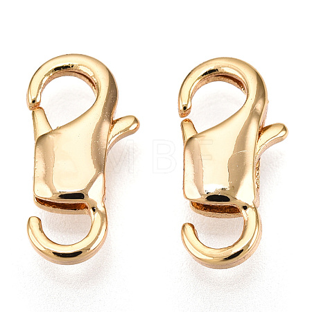 Brass Lobster Claw Clasps KK-N254-13G-1