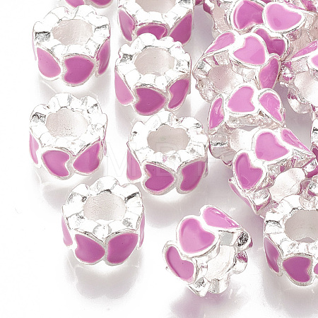 Alloy Enamel European Beads MPDL-R011-06-1