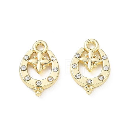 Alloy Rhinestone Pendants FIND-D044-16G-1