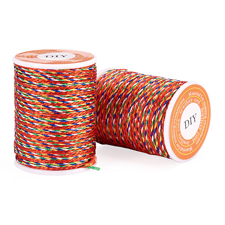 2 Rolls Multi-Color Decorative Nylon Twisted Cord NWIR-TADJ0001-04A-1