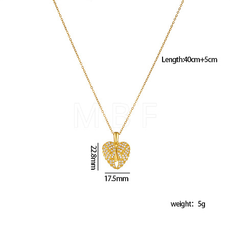 Brass Micro Pave Cubic Zirconia Openable Blank Locket Pendant Necklaces for Engraved Name FS-WG25E25-09-1