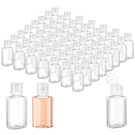 Transparent PET Plastic Refillable Flip Cap Bottle MRMJ-WH0001-63-1